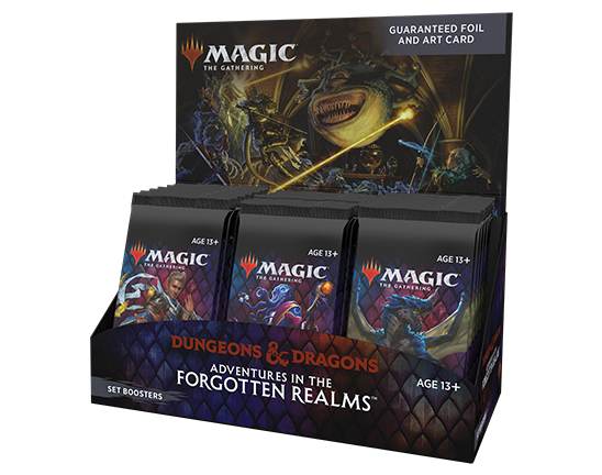 Juego de cartas caja de cartas wizard of the coast magic the gathering  dungeons & dragons adventures in the forgotten realms 4 mazos de commander  español — nauticamilanonline