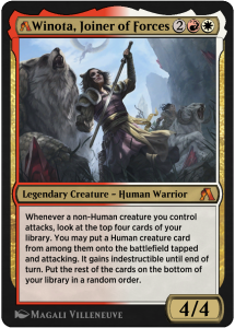 MTG Arena rebalanced card of Winota, Joiner of Forces