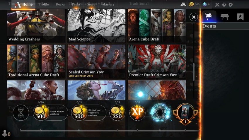 Receba XP no MTG Arena ao participar de eventos em lojas WPN em