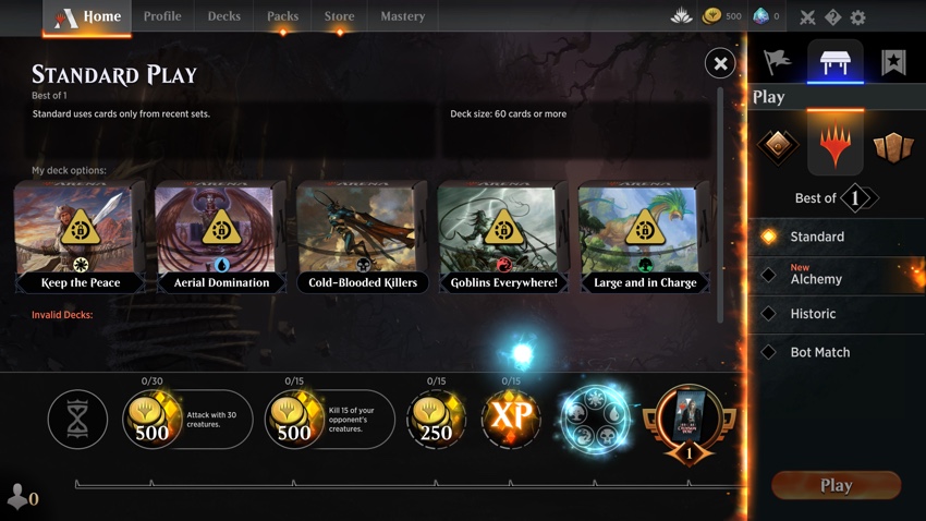 Receba XP no MTG Arena ao participar de eventos em lojas WPN em