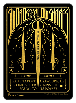 Swords to Plowshares (Foil Etched dorée)