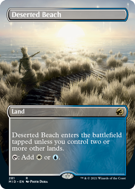 Deserted Beach dual land borderless card treatment