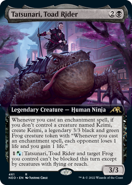 Tatsunari, the Toad Rider extended-art variant