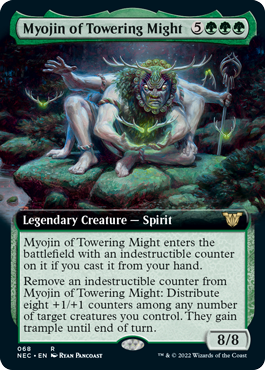 Myojin of Towering Might extended-art variant