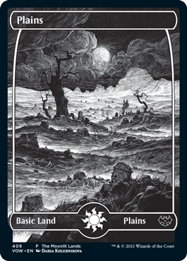 Moonlit Lands Plains Basic Land