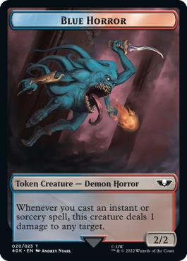 Blue Horror (blue and red) token