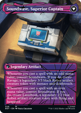 Soundwave, capitán superior con tratamiento Shattered Glass