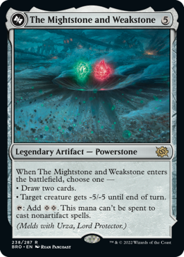 《マイトストーンとウィークストーン // プレインズウォーカー、ウルザ/The Mightstone and Weakstone // Urza, Planeswalker (Bottom)》 [BRO]