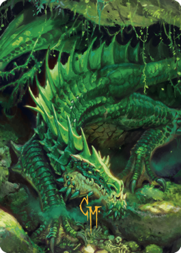 Lurking Green Dragon Art Card 1/81