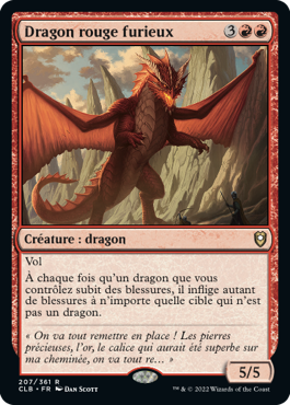 Dragon rouge furieux