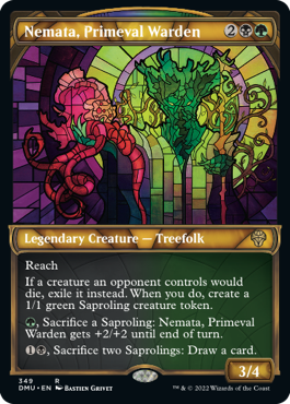 Nemata, Primeval Warden textured-foil showcase stained glass