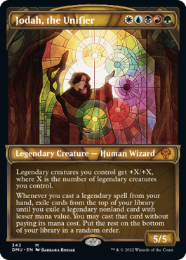 Jodah, the Unifier textured-foil showcase stained glass