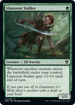 《ラノワールの追跡者/Llanowar Stalker》 [DMU]