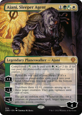 Phyrexianized borderless Ajani, Sleeper Agent