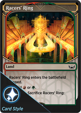 Racer’s Ring card style