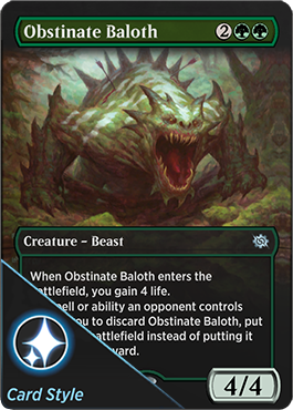 Obstinate Baloth card style