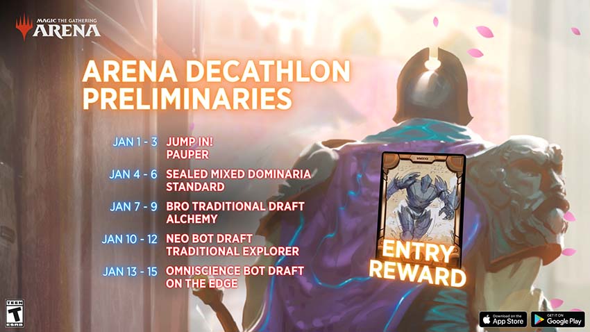 Arena Decathlon, January 1–16, with finals January 21