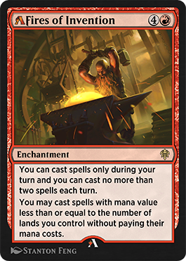 Fires of Invention rebalanced Alchemy card