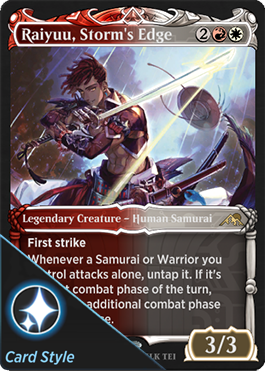 Raiyuu, Storm's Edge with Samurai card style