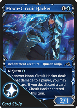 Moon-Circuit Hacker with Ninja card style