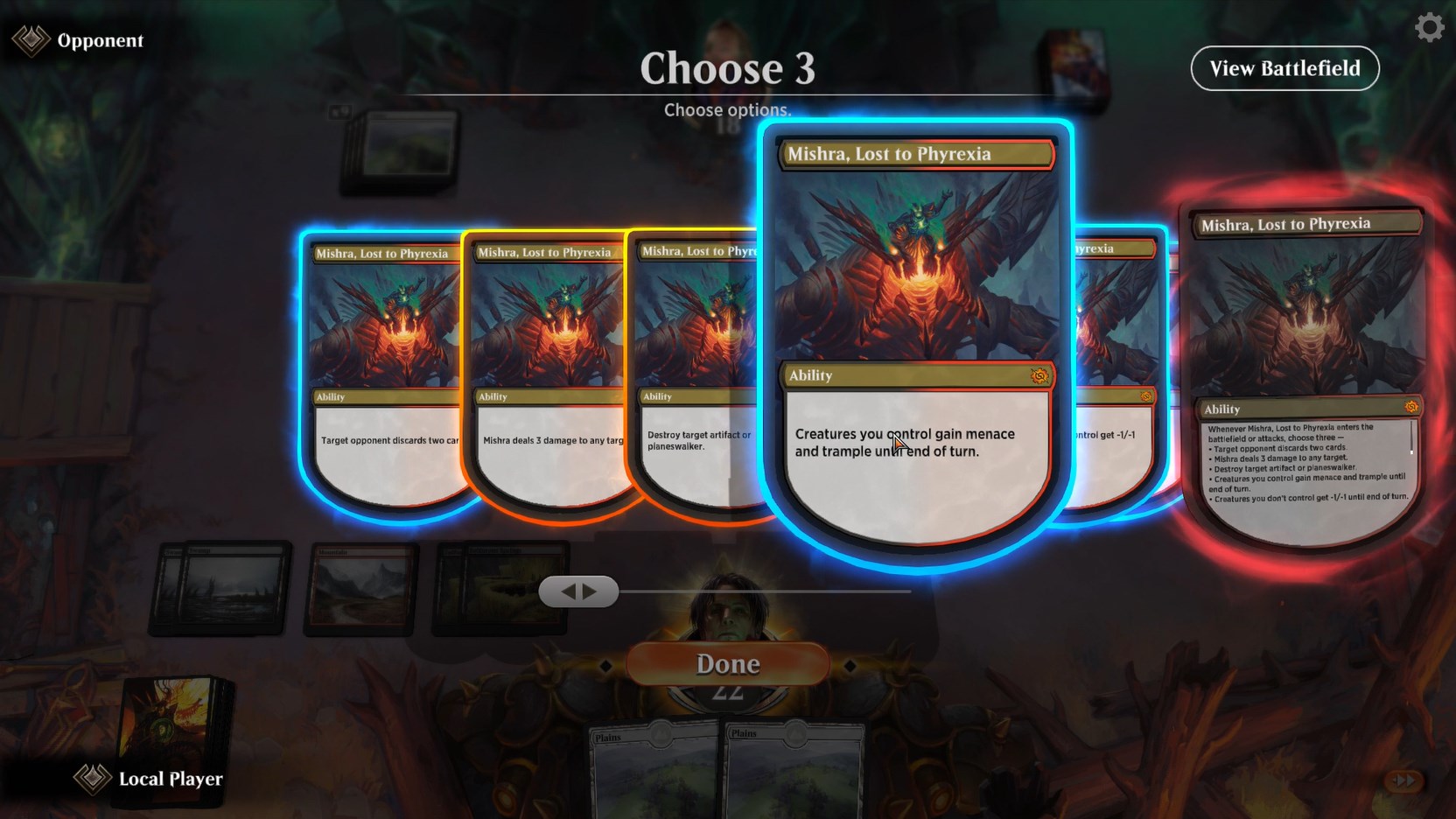 Example of meld in MTG Arena