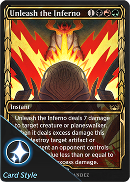 Unleash the Inferno card style
