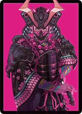 Neon Samurai card sleeve