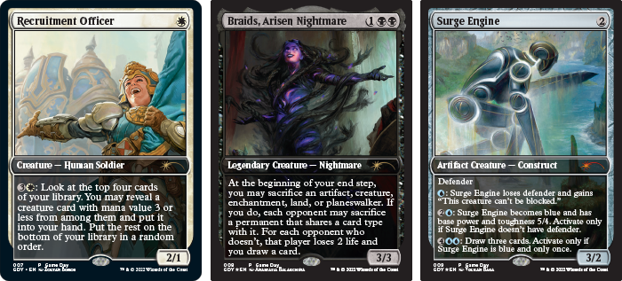 Game Day promos Recruitment Officer, Surge Engine, and Braids, Arisen Nightmare