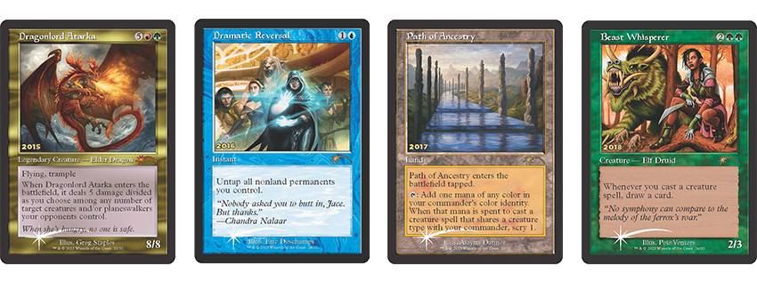 30A Promos Dragonlord Atarka, Dramatic Reversal, Path of Ancestry, and Beast Whisperer