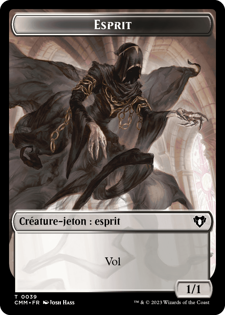 Jeton D'Esprit Style Waifu #01 - Carte Proxy Personnalisée Pour Magic: The Gathering (MTG) - Produit Non Officiel, Collection