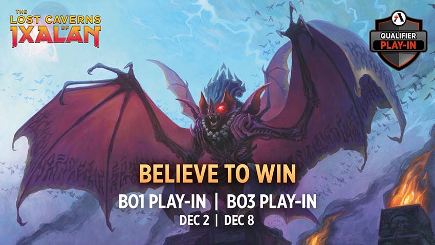 Qualifier Play-In Best-of-One December 2 with the tagline, Believe to Win