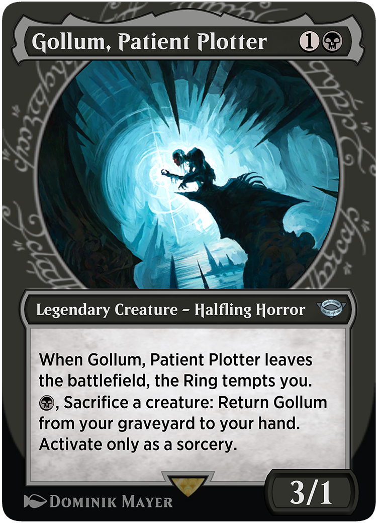 Gollum, Patient Plotter with Ring showcase treatment