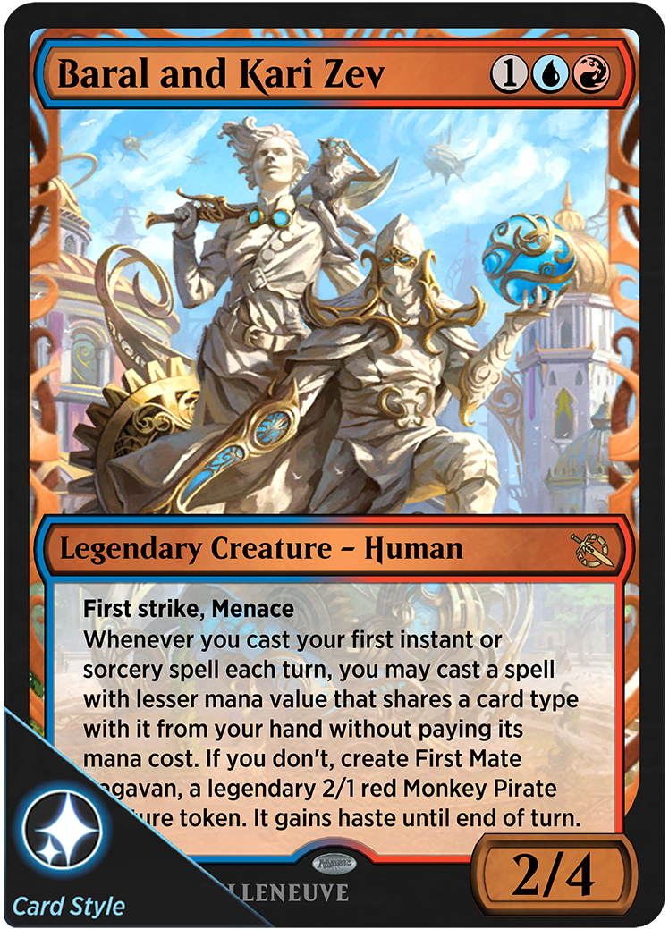 Baral and Kari Zev card style