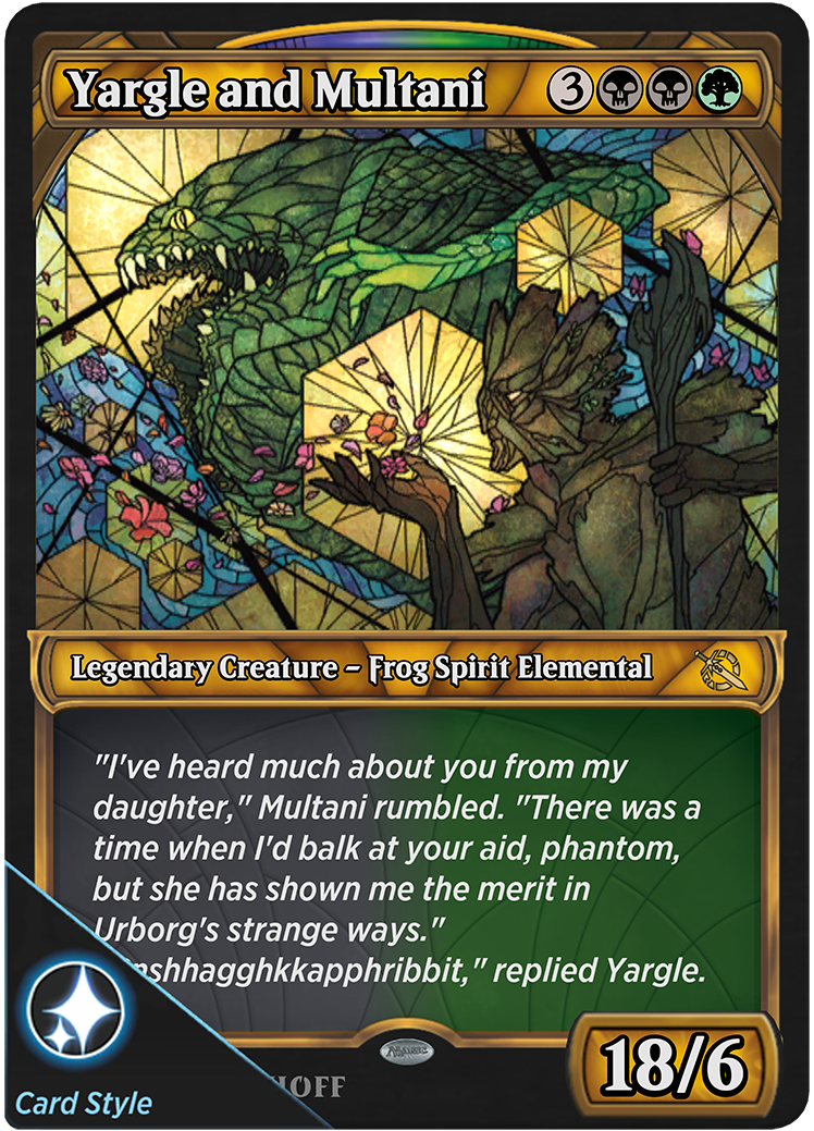 Yargle and Multani card style