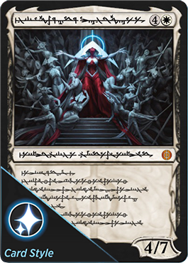 Phyrexian language Elesh Norn, Mother of Machines card style