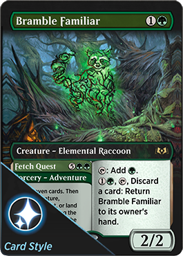 Bramble Familiar card style