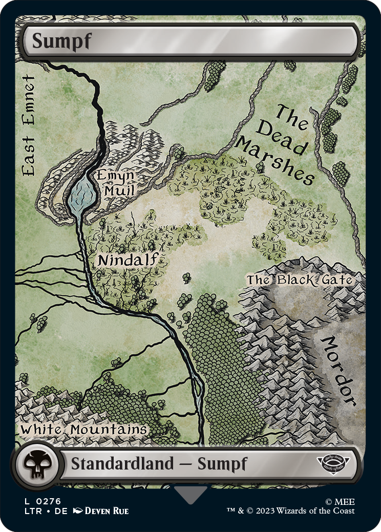 Landkarte-Sumpf mit großflächiger Illustration