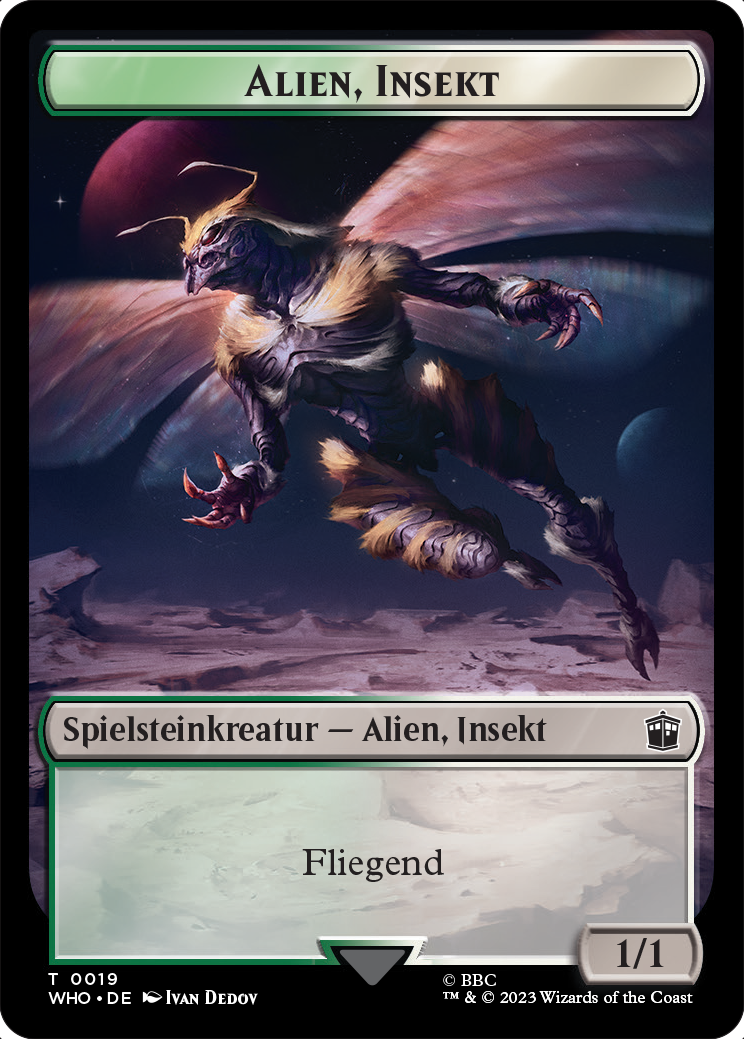 Alien-Insekt-Spielstein