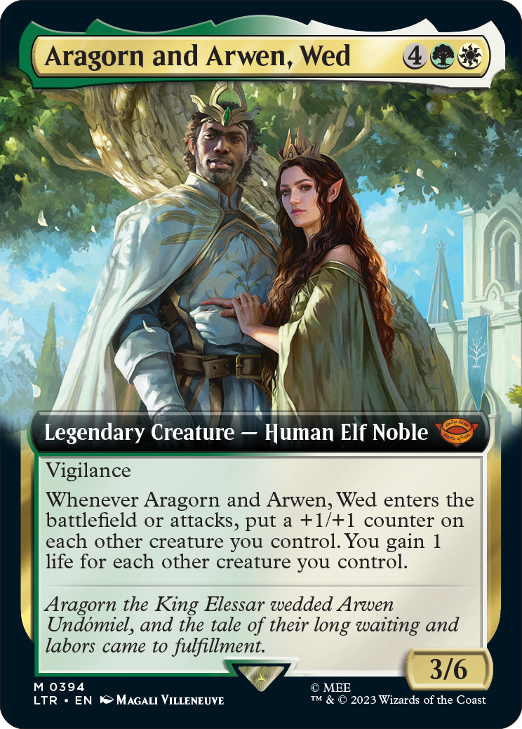 Aragorn e Arwen, Sposi con illustrazione estesa