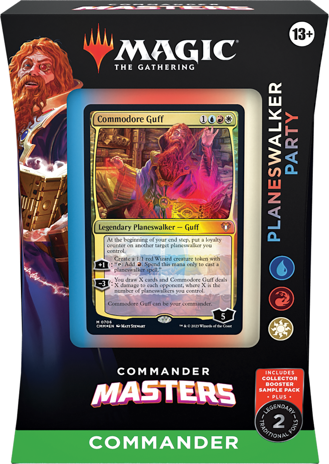 El mazo de Commander Grupo de planeswalkers (blanco-azul-rojo) de Commander Masters 