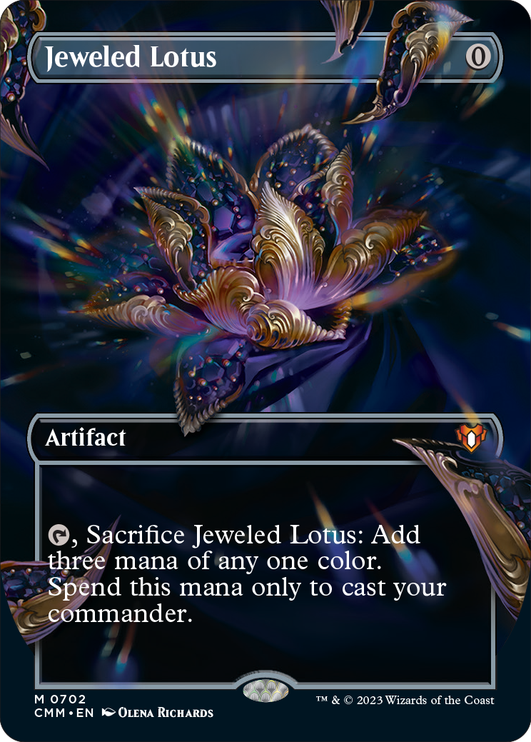 Frame Break Borderless Jeweled Lotus