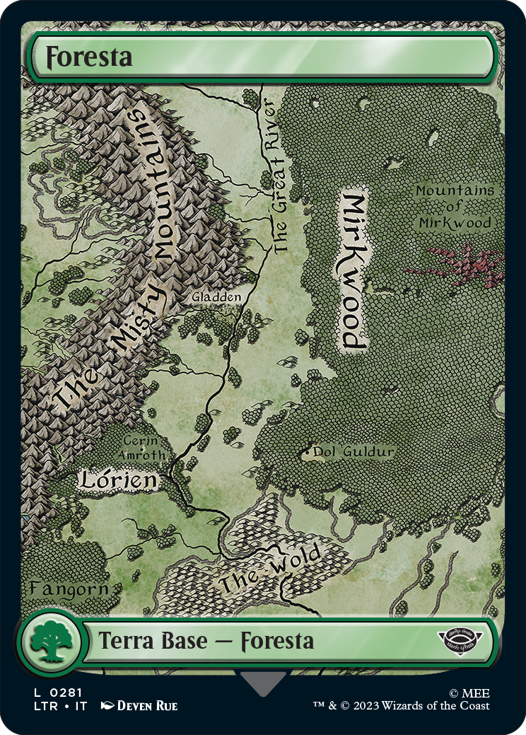 Mappa con illustrazione completa Foresta