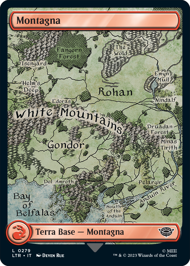 Mappa con illustrazione completa Montagna