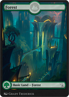 March of the Machine full-art Forest basic land