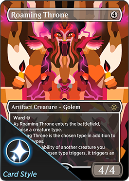 Roaming Throne borderless card style