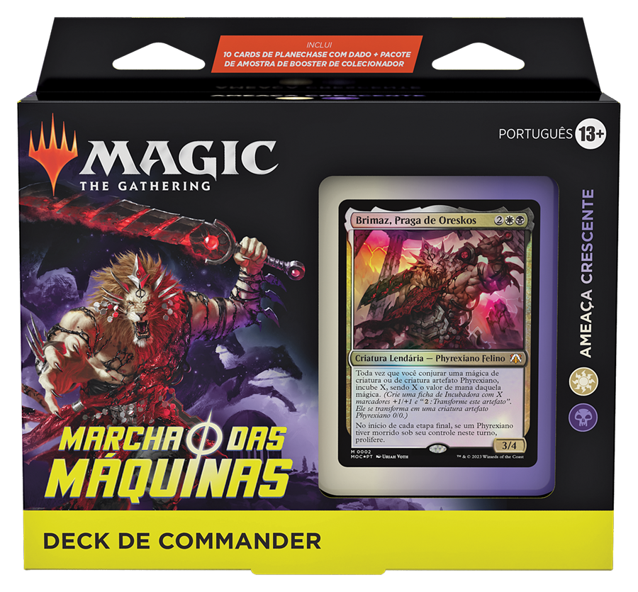 Deck de Commander de Marcha das Máquinas - Ameaça Crescente (branco e preto)