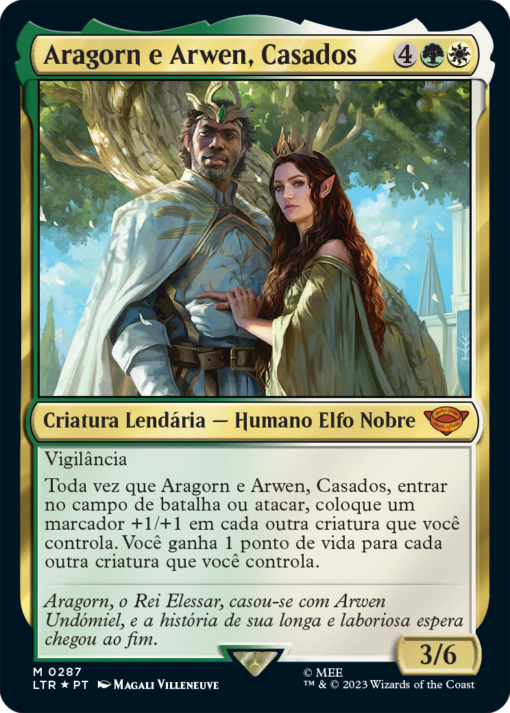 Aragorn e Arwen, Casados
