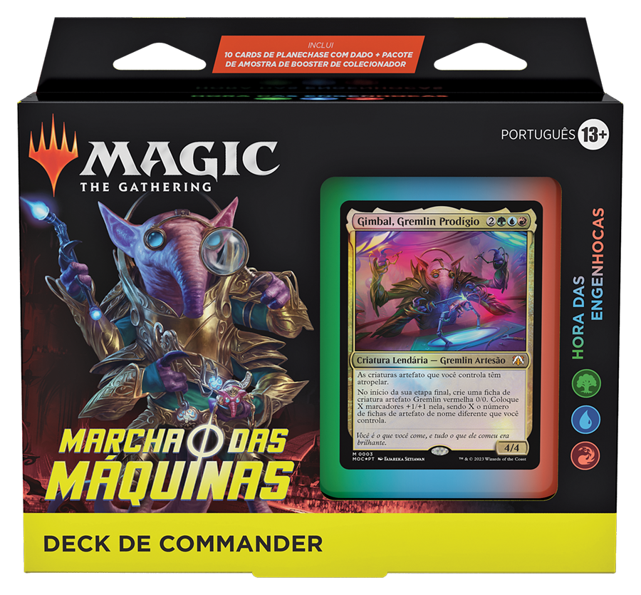 Deck de Commander de Marcha das Máquinas - Hora das Engenhocas (verde, azul e vermelho)