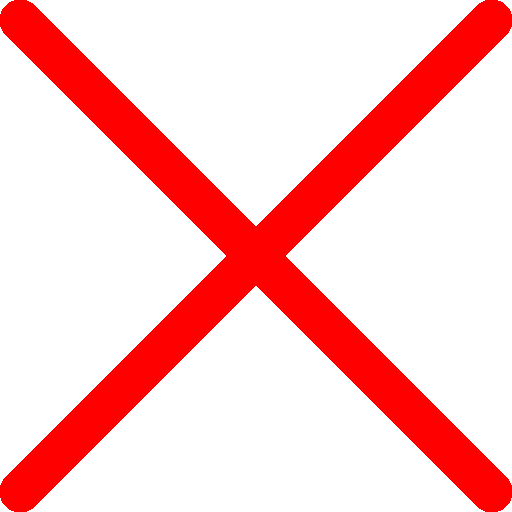 Rotes Zeichen für „nicht enthalten“