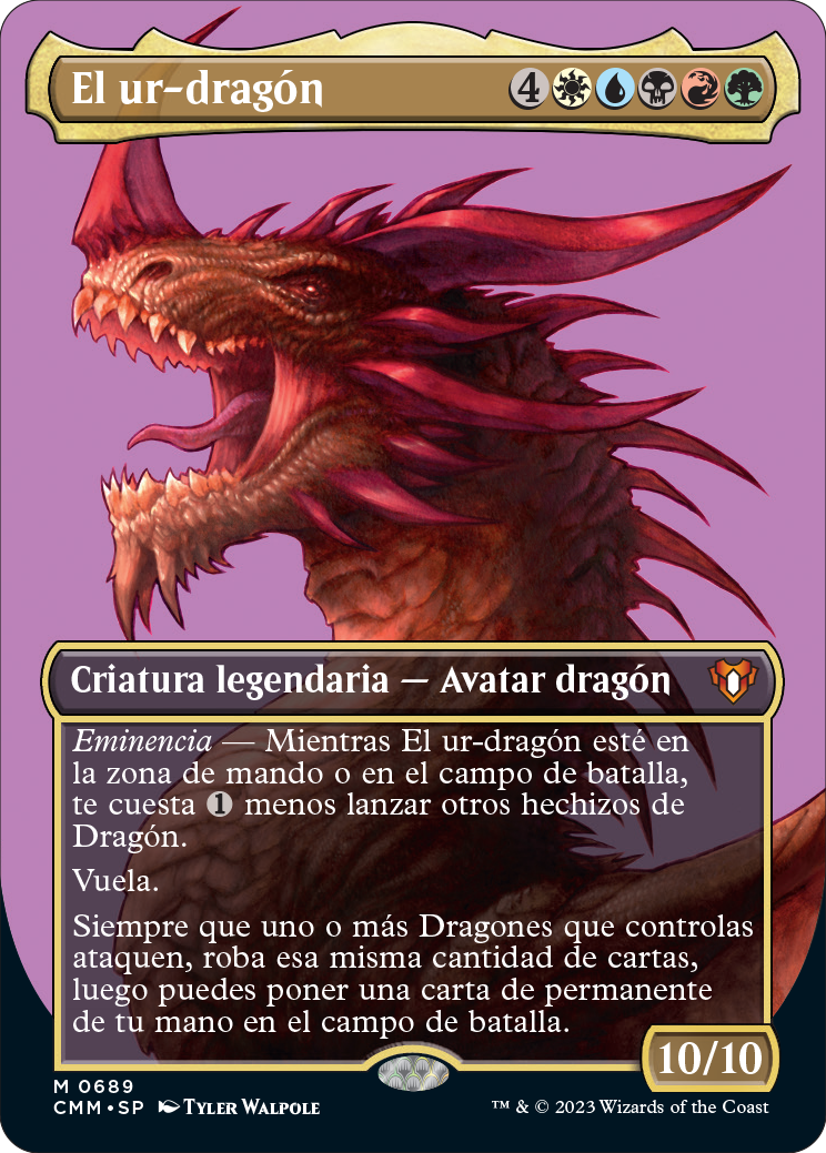 El ur-dragón de perfil sin borde